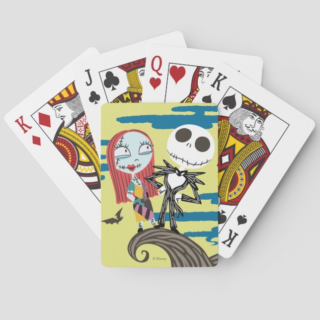Jack and Sally | Cute Moon Playing Cards (Back)