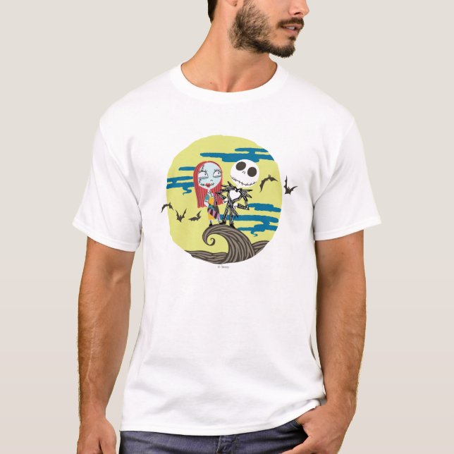 Jack and Sally | Cute Moon T-Shirt (Front)