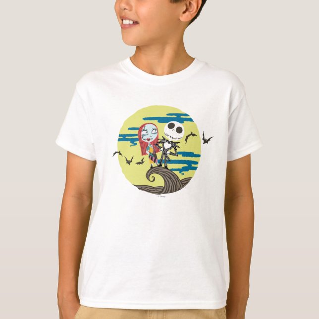 Jack and Sally | Cute Moon T-Shirt (Front)