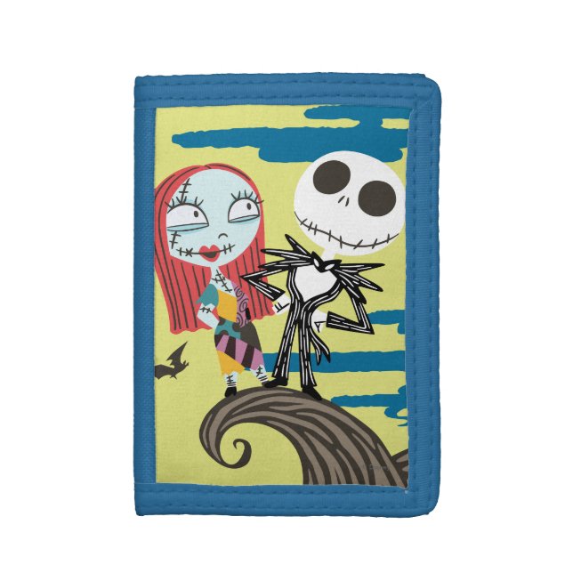 Jack and Sally | Cute Moon Tri-fold Wallet (Front Vertical)
