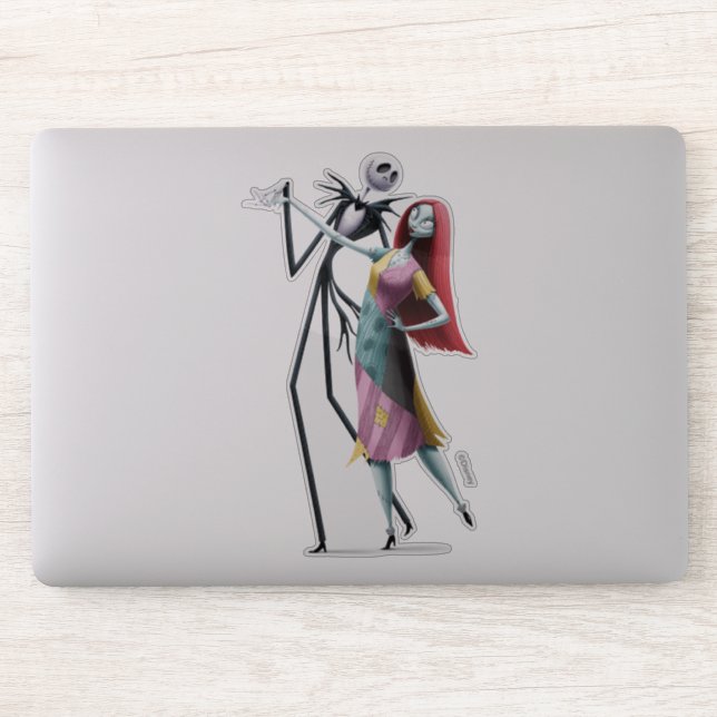 Jack and Sally Dancing Sticker (Computer)