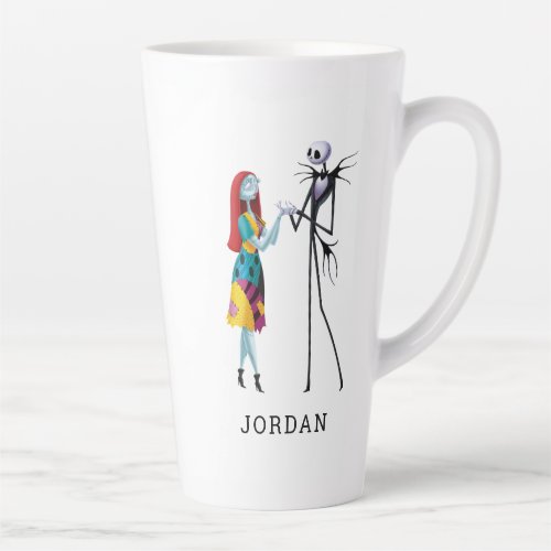 Jack and Sally Holding Hands Latte Mug