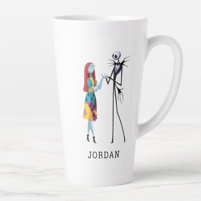 Jack and Sally Holding Hands Latte Mug (Right)