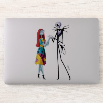 Jack And Sally Holding Hands Sticker by nightmarebeforexmas at Zazzle