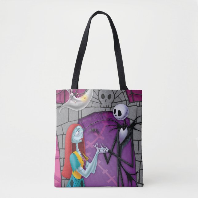 Jack and Sally Holding Hands Tote Bag (Front)