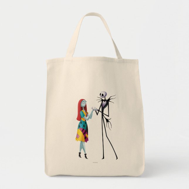 Jack and Sally Holding Hands Tote Bag (Front)