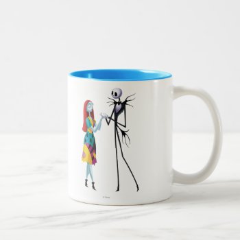 Jack And Sally Holding Hands Two-tone Coffee Mug by nightmarebeforexmas at Zazzle