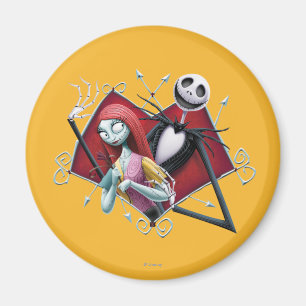 Jack and Sally in Heart Magnet