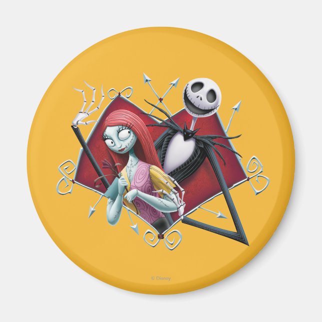 Jack and Sally in Heart Magnet (Front)