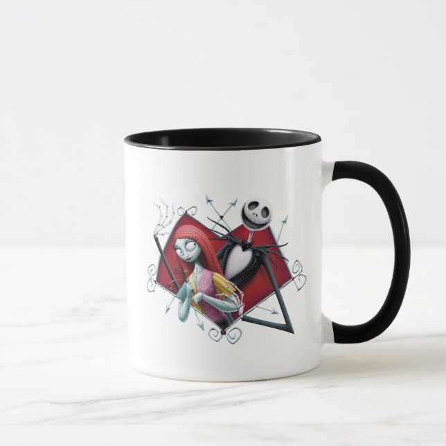 Jack and Sally in Heart Mug (Right)