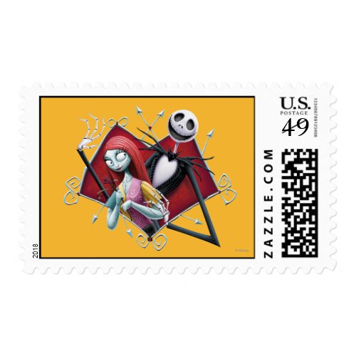Jack and Sally in Heart Postage