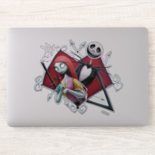 Jack and Sally in Heart Sticker