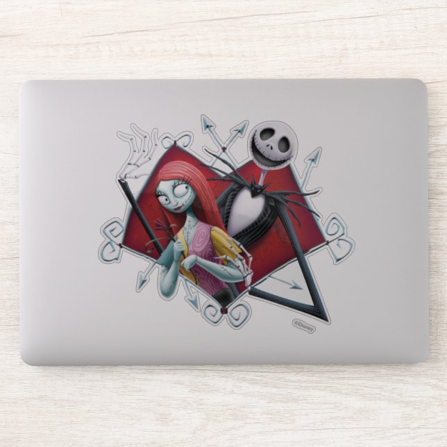 Jack and Sally in Heart Sticker (Computer)