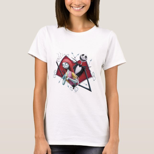 Jack and Sally in Heart T-Shirt (Front)