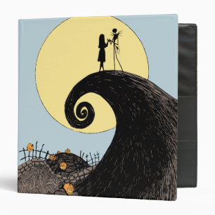 Jack and Sally Moon Silhouette 3 Ring Binder