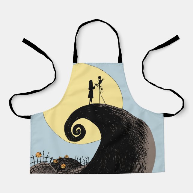 Jack and Sally | Moon Silhouette Apron (Front)
