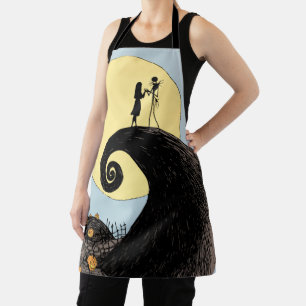 Jack and Sally   Moon Silhouette Apron