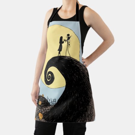 Jack And Sally | Moon Silhouette Apron