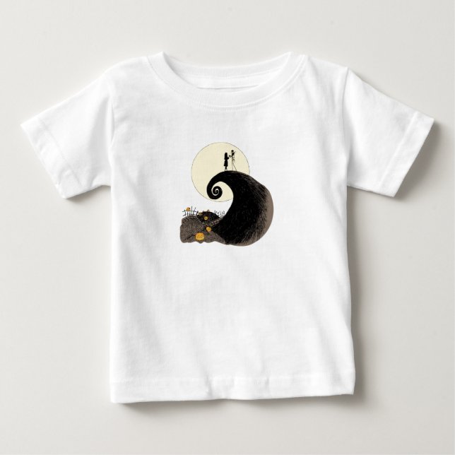 Jack and Sally | Moon Silhouette Baby T-Shirt (Front)
