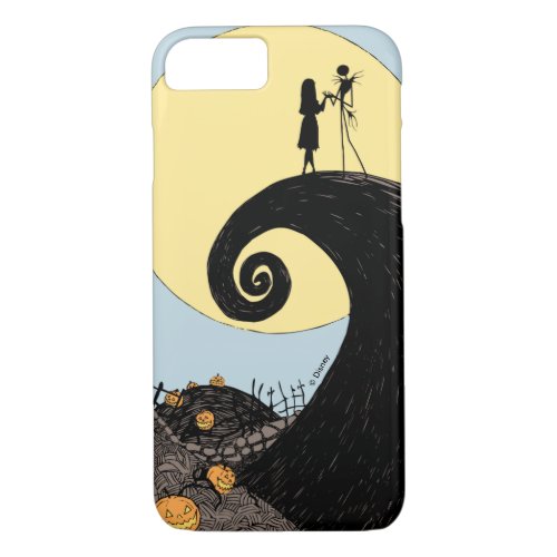 Jack and Sally  Moon Silhouette iPhone 87 Case