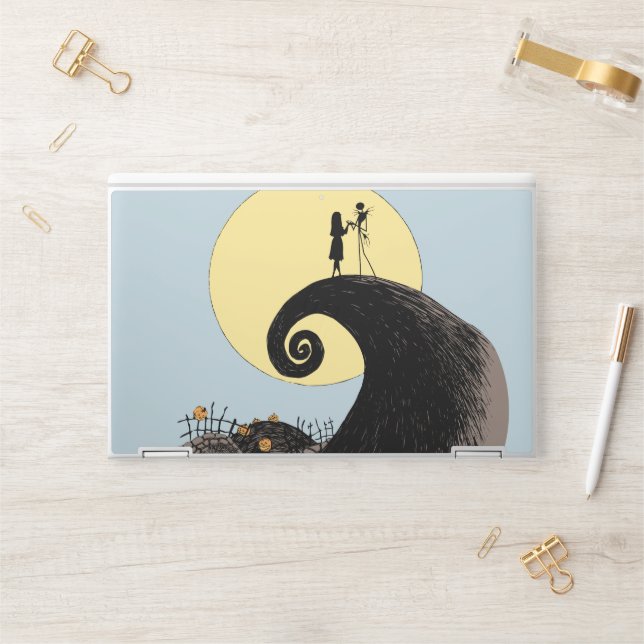 Jack and Sally | Moon Silhouette HP Laptop Skin (Desk)