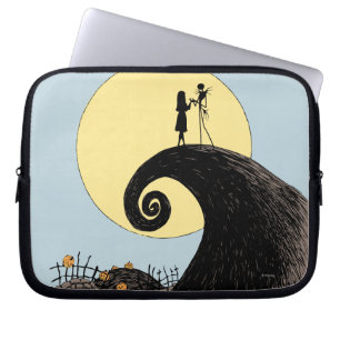 Jack and Sally Moon Silhouette Laptop Sleeve