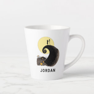 Jack and Sally Moon Silhouette Latte Mug