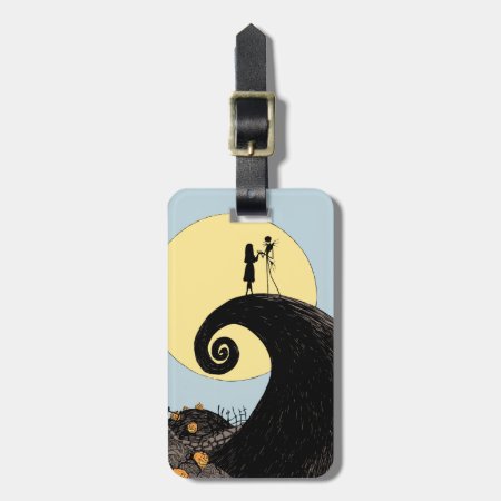Jack And Sally | Moon Silhouette Luggage Tag