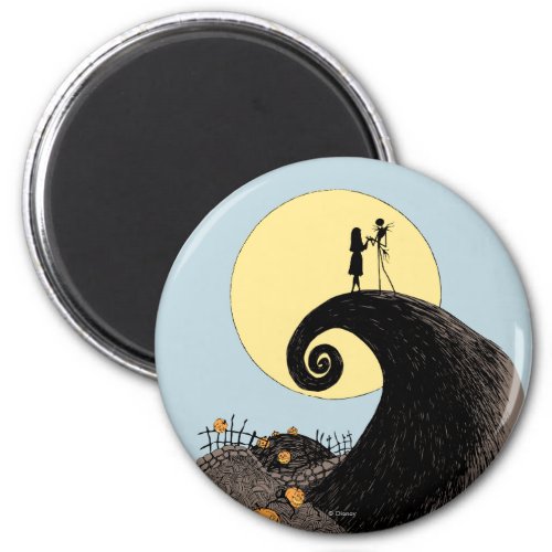 Jack and Sally | Moon Silhouette Magnet
