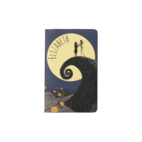 Jack and Sally | Moon Silhouette - Name Pocket Moleskine Notebook