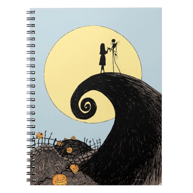 Jack and Sally | Moon Silhouette Notebook (Front)