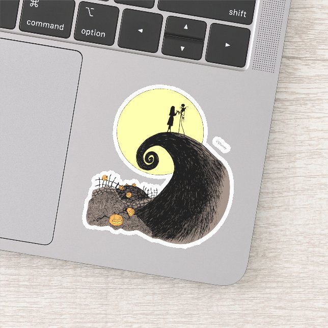 Jack and Sally | Moon Silhouette Sticker (Detail)