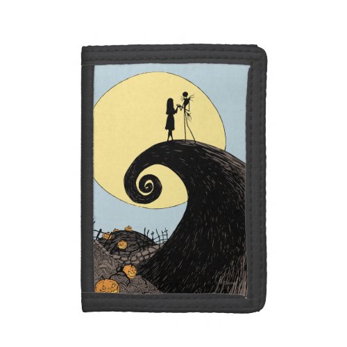 Jack and Sally  Moon Silhouette Trifold Wallet