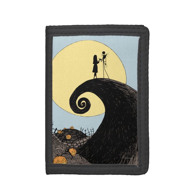 Jack and Sally | Moon Silhouette Trifold Wallet (Front Vertical)