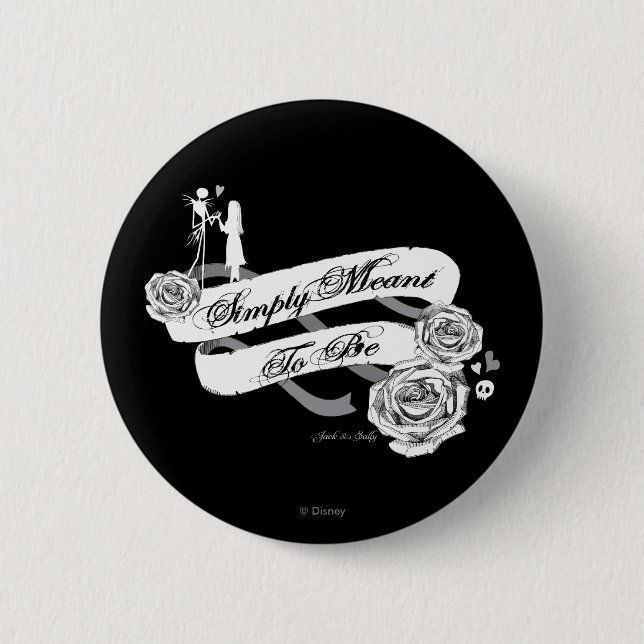 Jack and Sally - Simply Meant To Be Button (Front)
