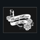 Jack and Sally - Simply Meant To Be Postcard<br><div class="desc">Celebrate a timeless romance with this captivating postcard that exudes gothic elegance and heartfelt allure. Drawing inspiration from the cult classic universe of The Nightmare Before Christmas, the design features the iconic duo—Jack Skellington and Sally—in a beautifully evocative scene that speaks of destined love. The "Simply Meant to Be" theme...</div>