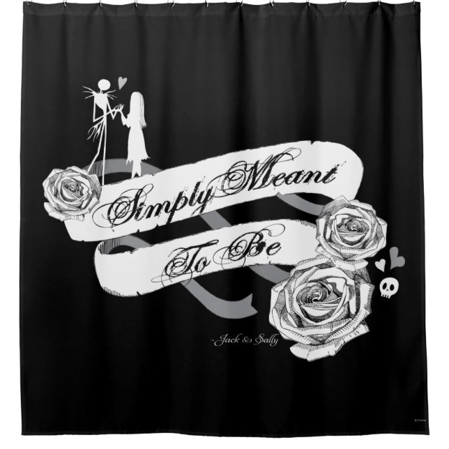 Jack and Sally - Simply Meant To Be Shower Curtain (Front)