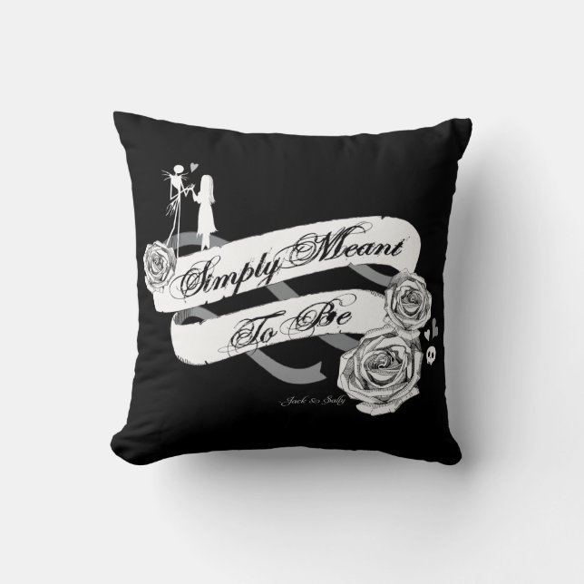Jack and Sally - Simply Meant To Be Throw Pillow (Front)