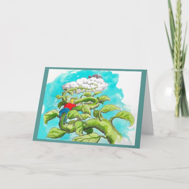 Jack and the beanstalk Birthday card (Front)