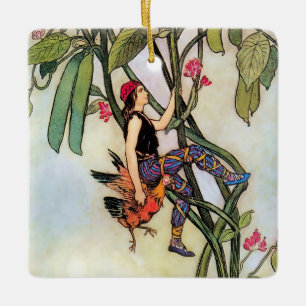 “Jack and the Beanstalk” by Warwick Goble Ceramic Ornament