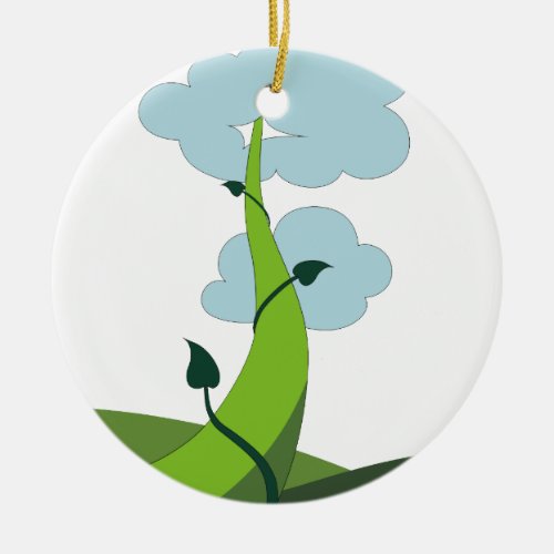 Jack and the Beanstalk Ceramic Ornament