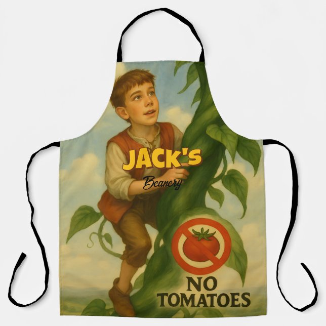 Jack and the Beanstalk Personalized  Apron (Front)