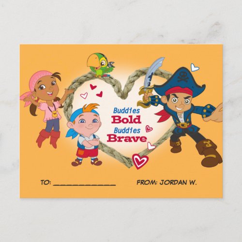 Jack and the Neverland Pirates Valentine Holiday Postcard