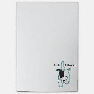 "Jack Attack" Jack Russell Terrier Postit Notes