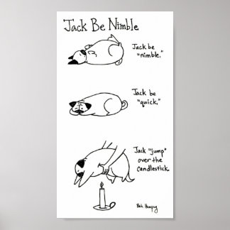 Jack Be Nimble, Pug Version Poster