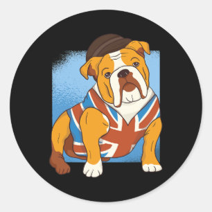 Jack British Flag Uk British Isles English Bulldog Classic Round Sticker