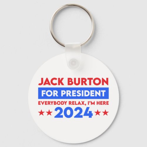 Jack Burton For President 2024 Keychain
