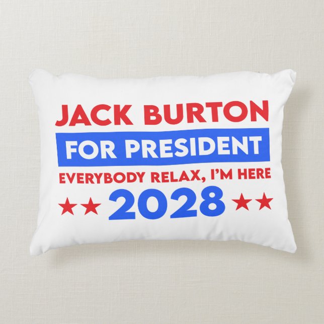 Jack Burton For President 2028 Accent Pillow (Front)