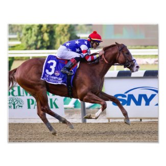 Jack Christopher Winning the Champagne Stakes Photo Print