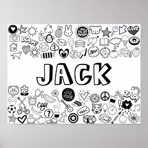 JACK Colour_it_Yourself Outline Design Poster